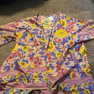 Beautiful, flowing, floral kimono